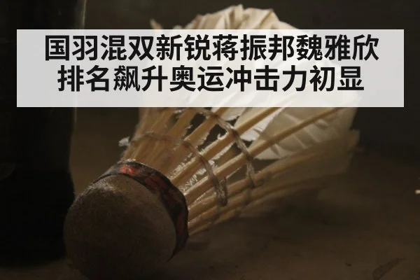 国羽混双新锐蒋振邦魏雅欣排名飙升奥运冲击力初显